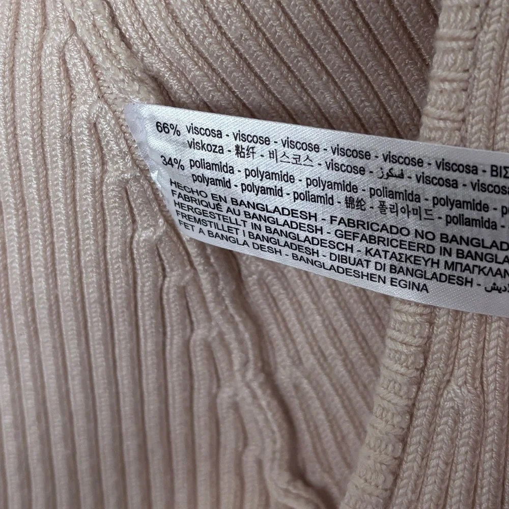 Zara Ribbed Shrug in Beige - Picture 6 of 8
